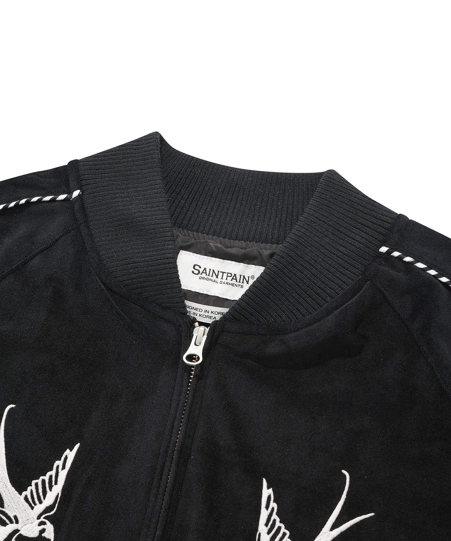 SP VELVET SWALLOW SOUVENIR JACKET-BLACK