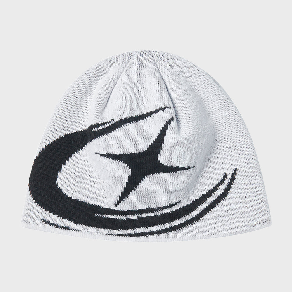 SYMBOL UNCUFFED BEANIE_WH