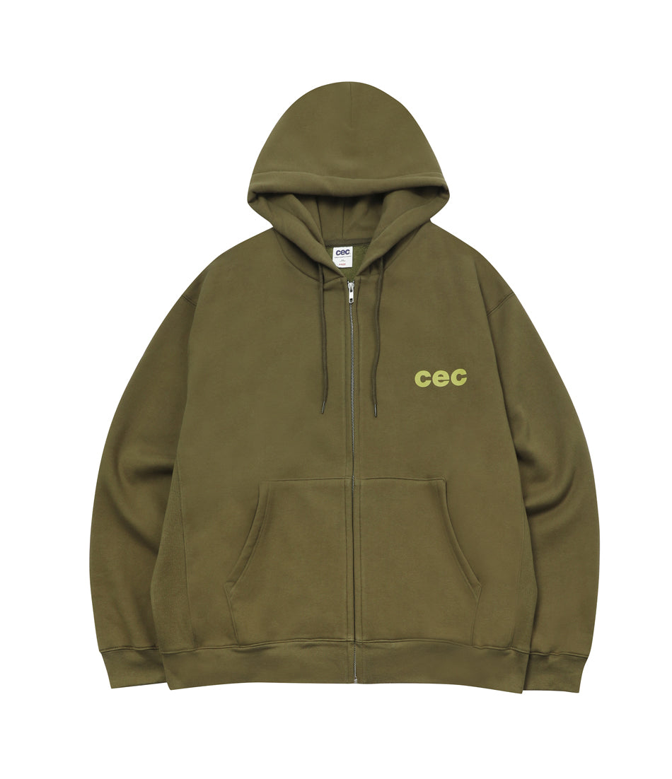 CEC ZIP-UP HOODIE(KHAKI/기모)