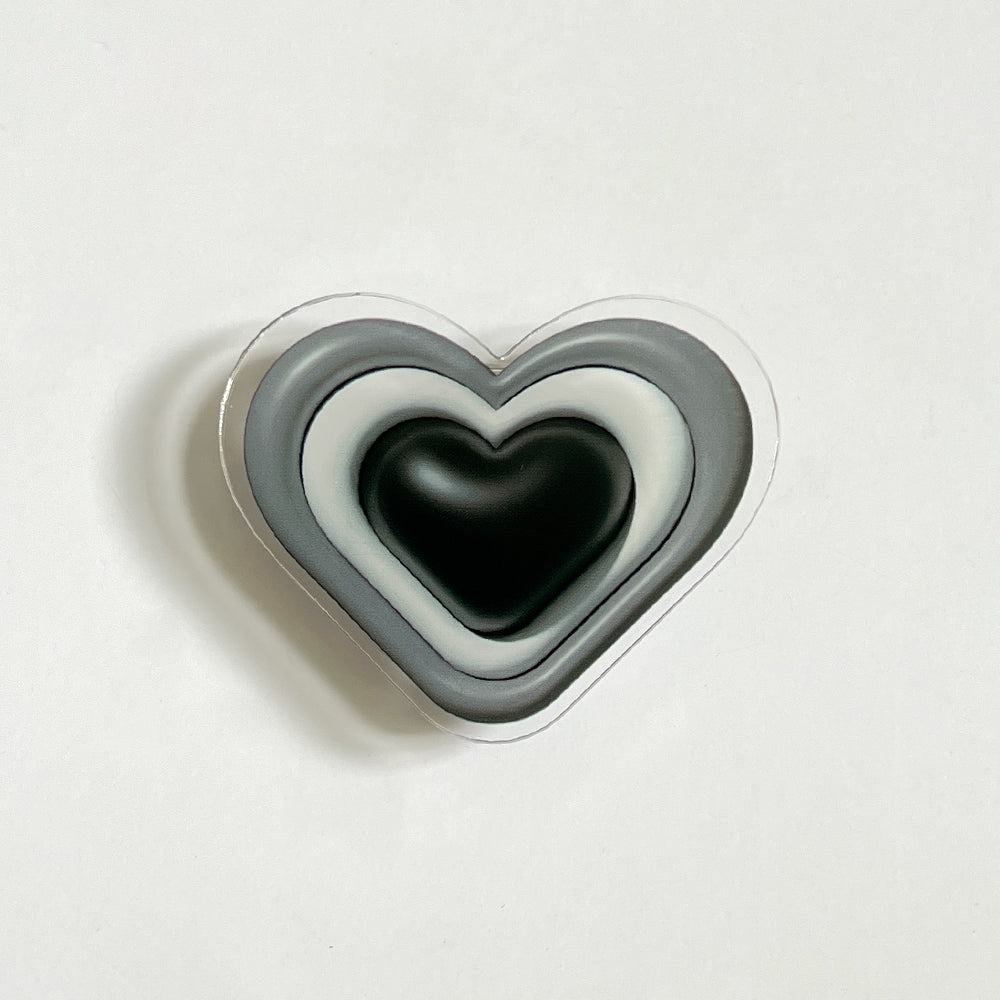 Heart Black (Acrylic Tok) 