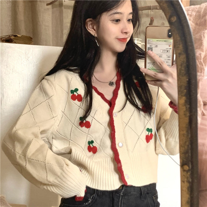 cherry cardigan