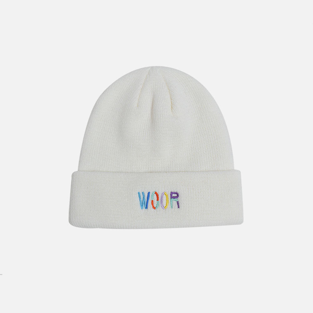 WOOR LONG CUFF BEANIE (IVORY)