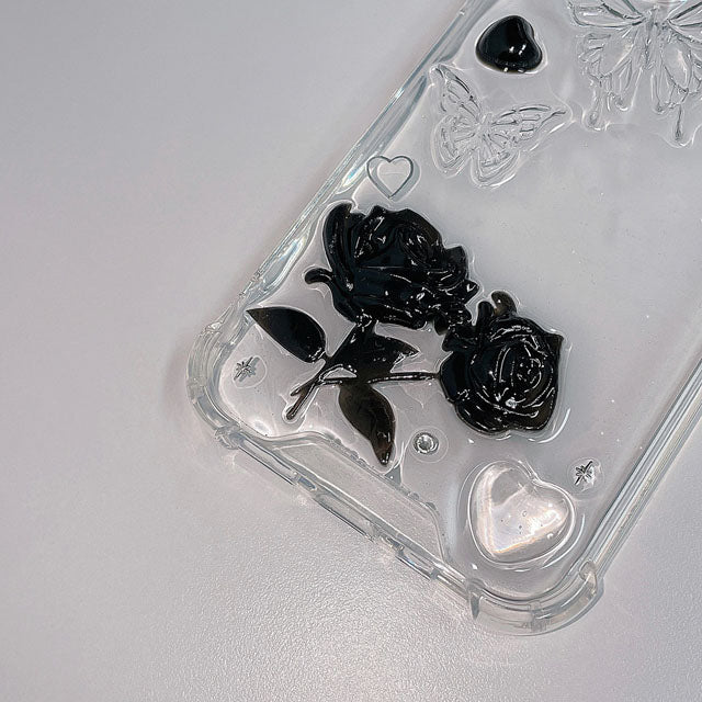 Black Rose iPhone Resin Case