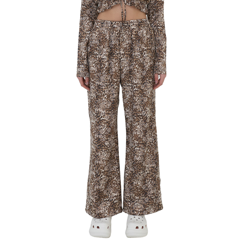 Flower Leopard Wide Pants