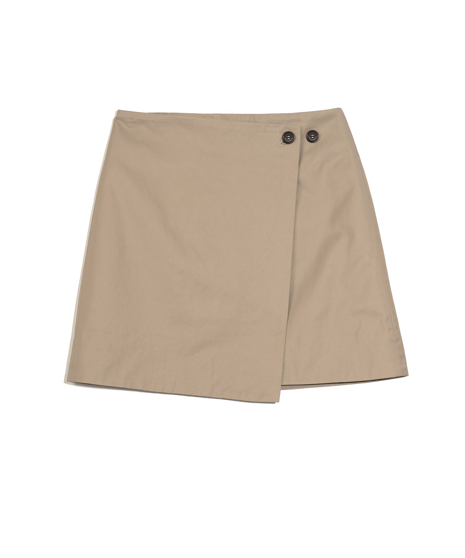 Happiness two button wrap skirt_beige