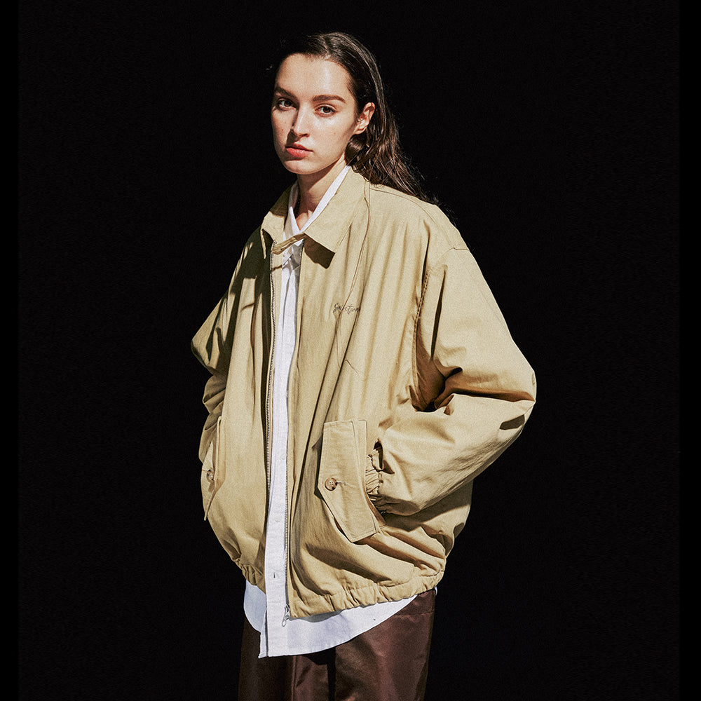 SP COTTON QUILTING BLOUSON-BEIGE