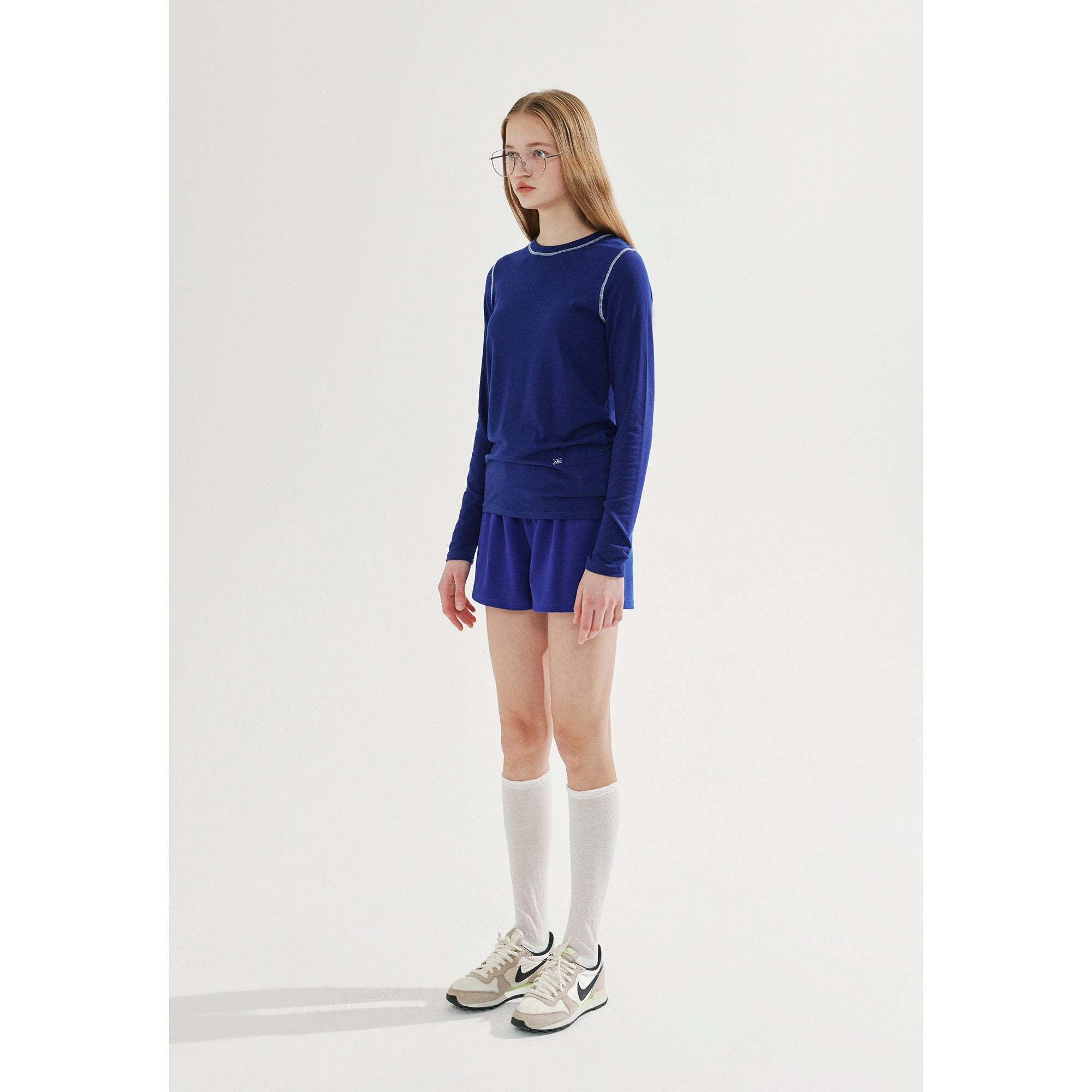 STITCH LONG SLEEVE T-SHIRT_BLUE