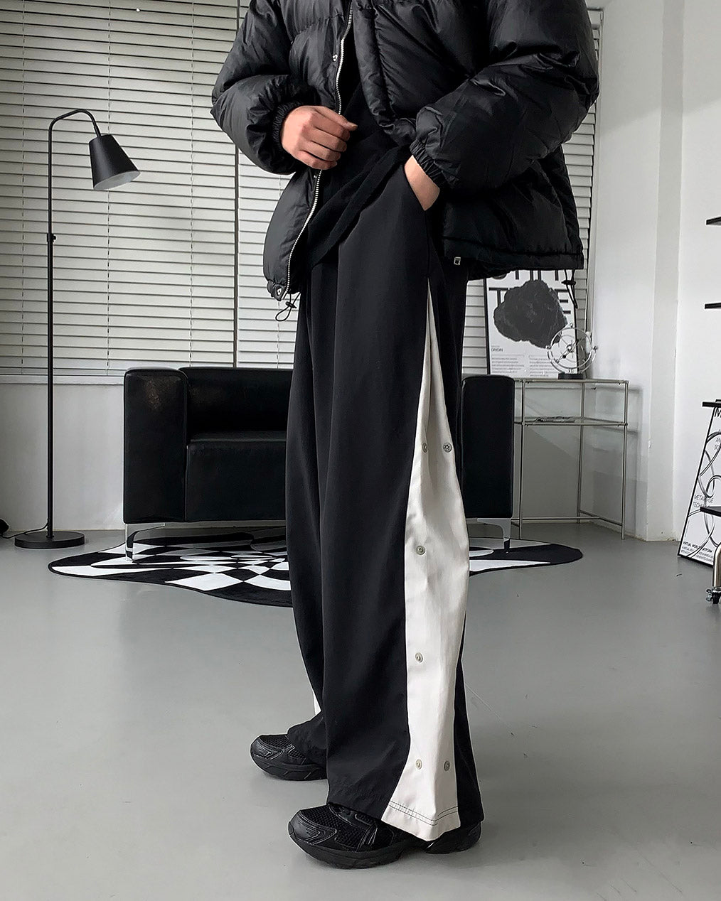 124 FW Side Snap String Pants