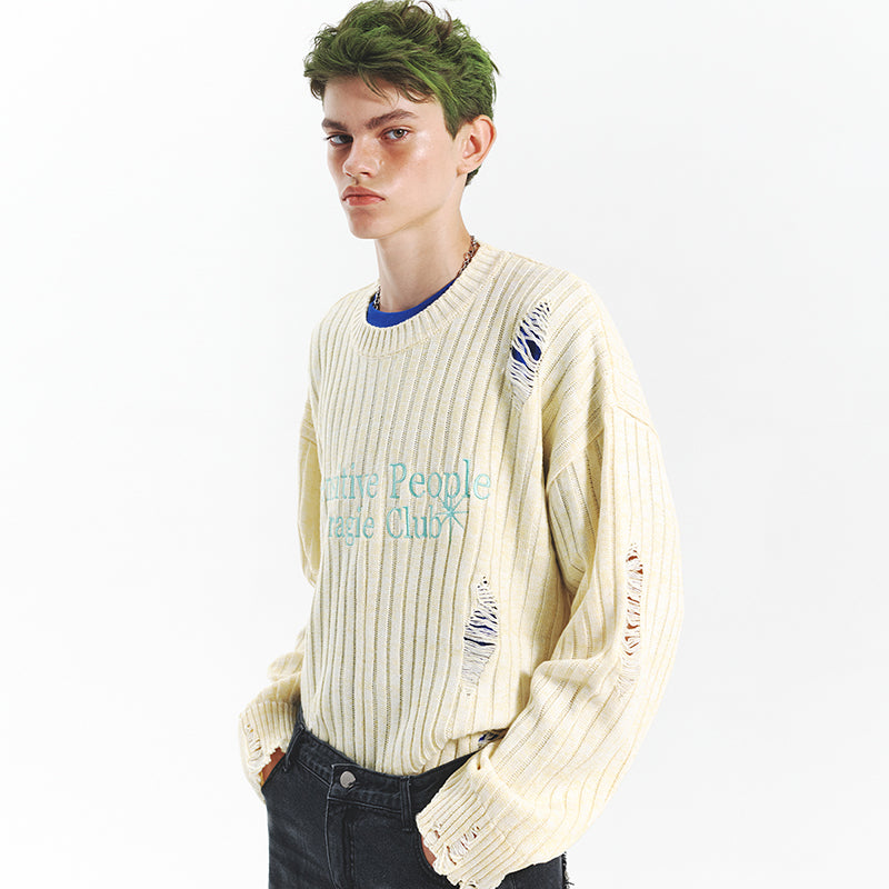 Fragile Club Damage Sweater(2 COLOR)