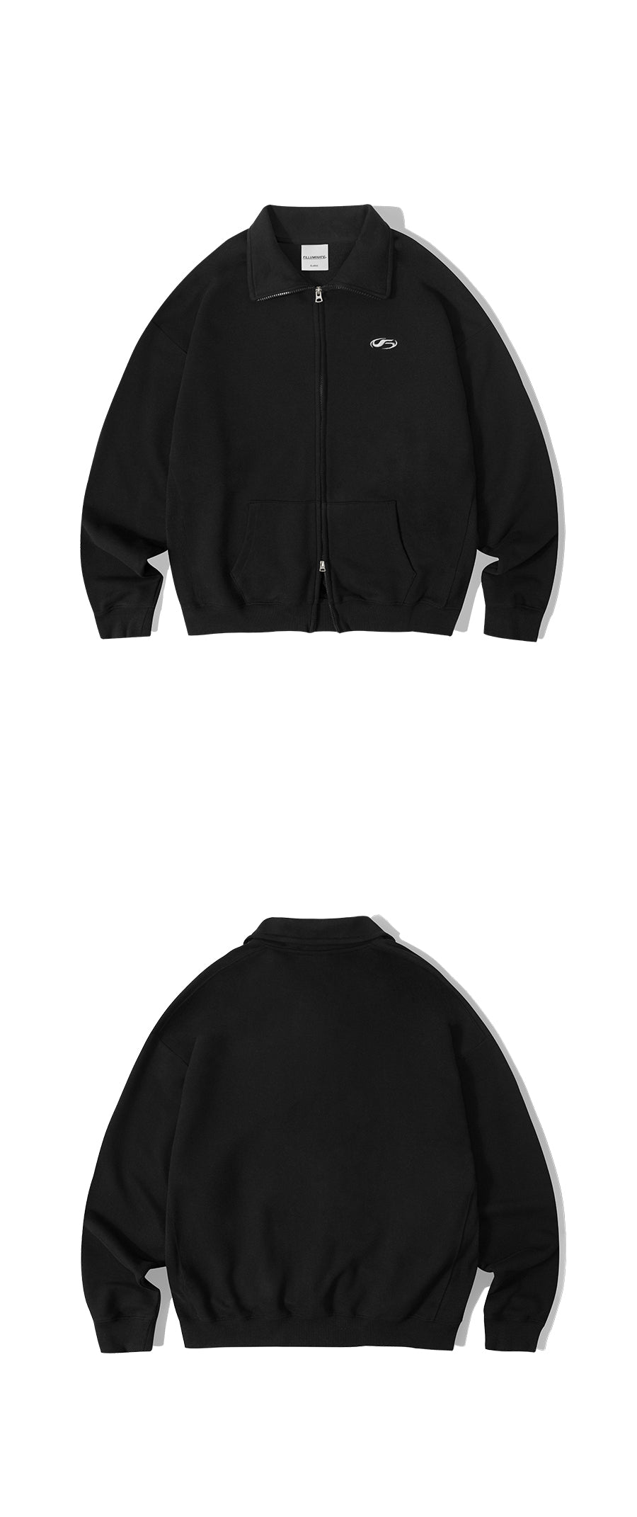 Symbol Full Zip Up-Black