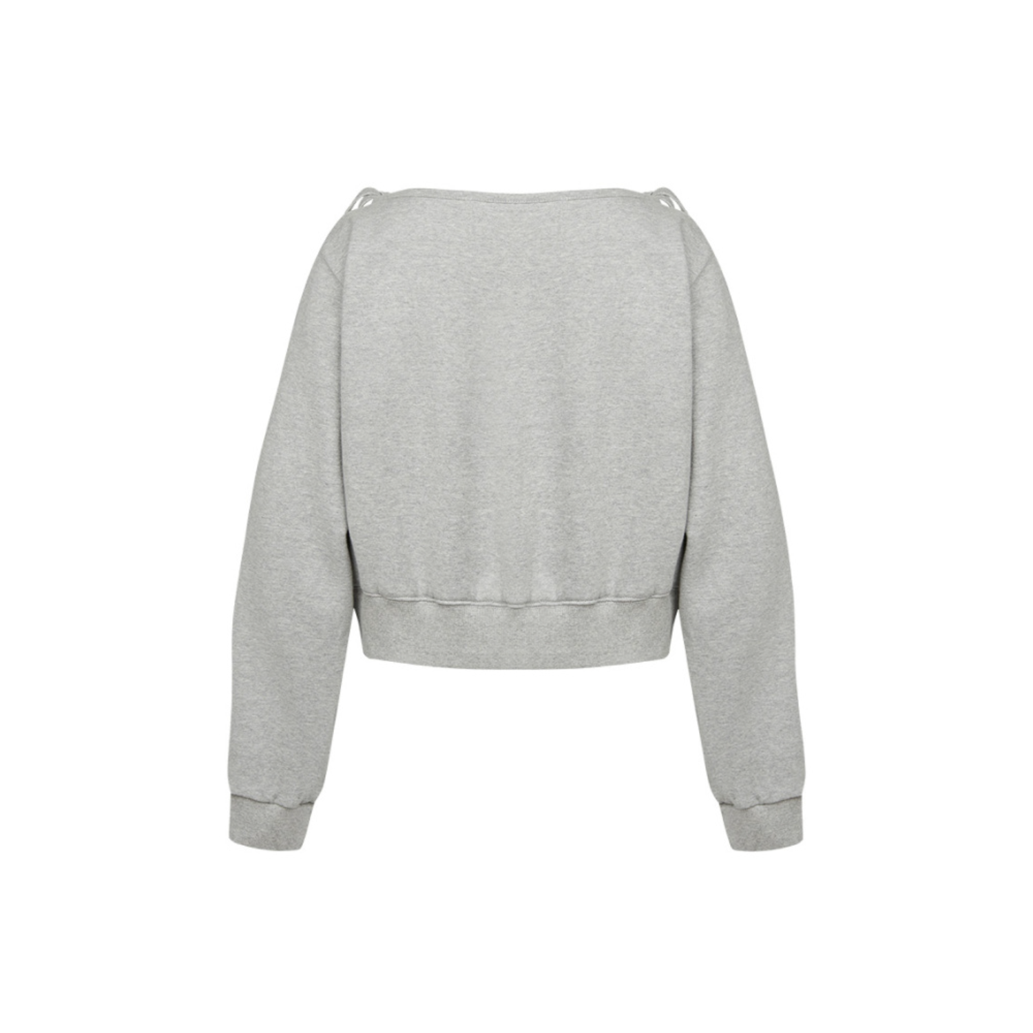 Shoulder Open Strap Sweatshirt (MELANGE GREY)