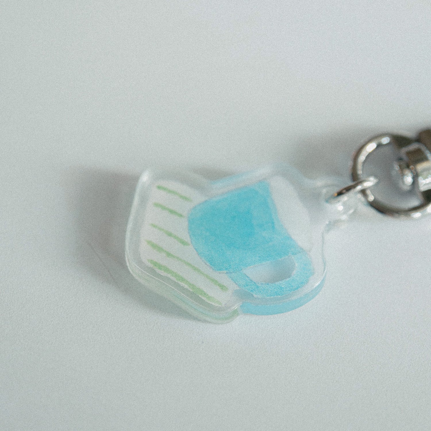 Blue Cup Keyring