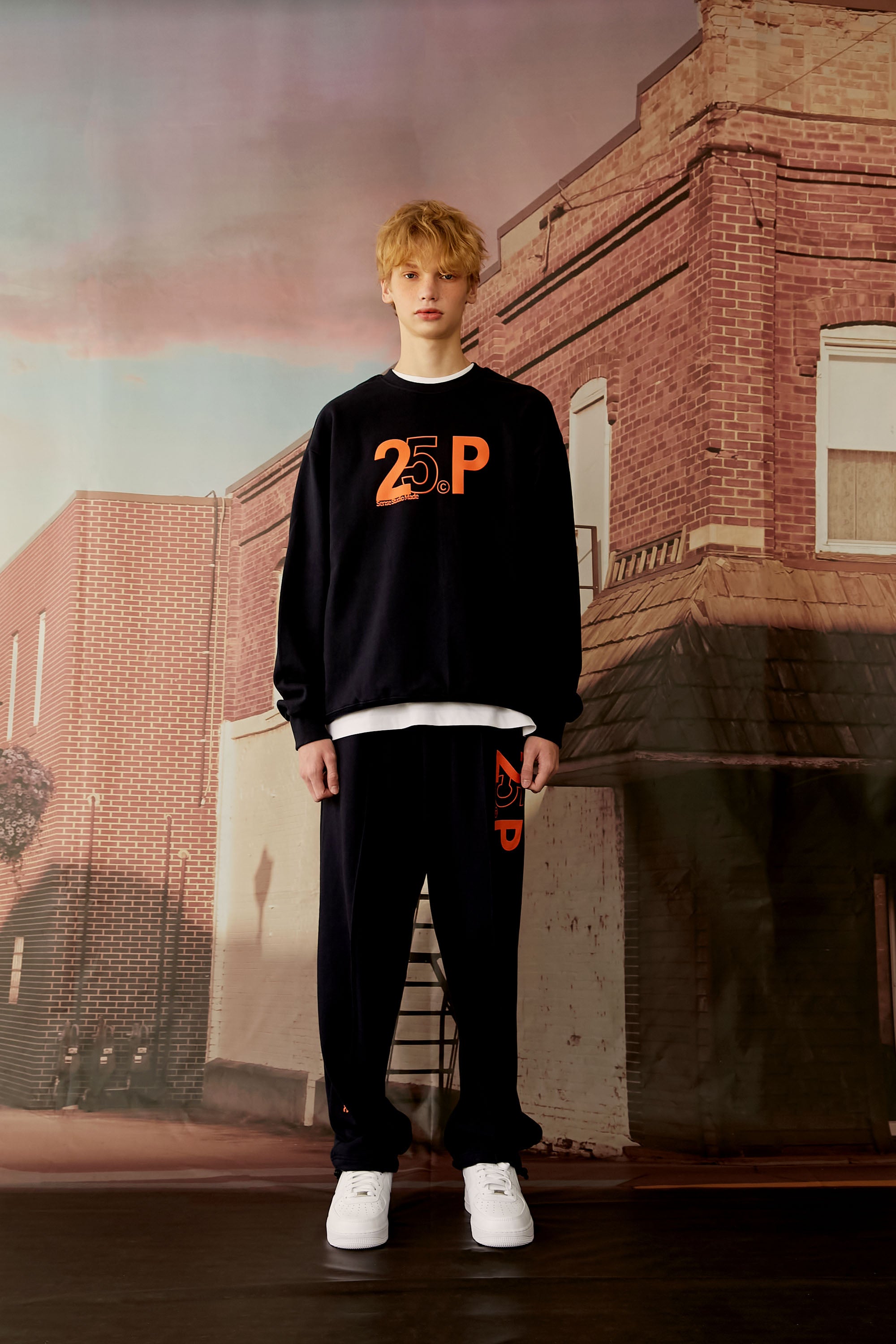 25P SENSE LOGO SWEAT PANTS_NAVY