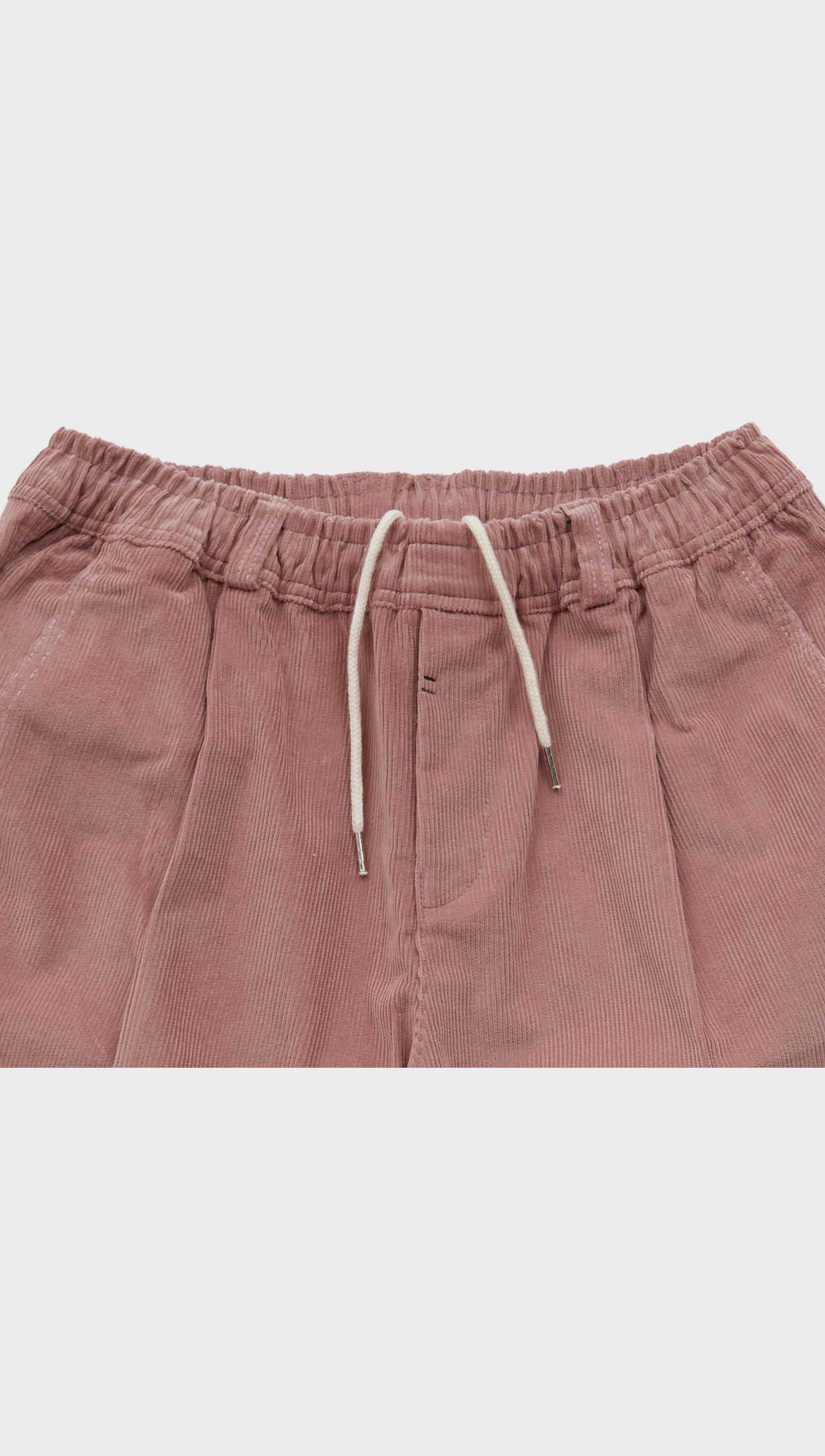 Corduroy wide banding pants (Indie Pink)