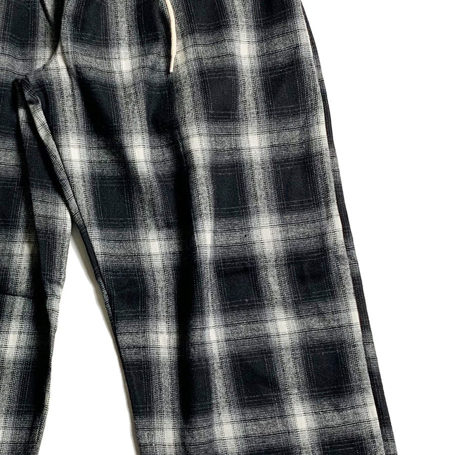 wide tartan check banding pants