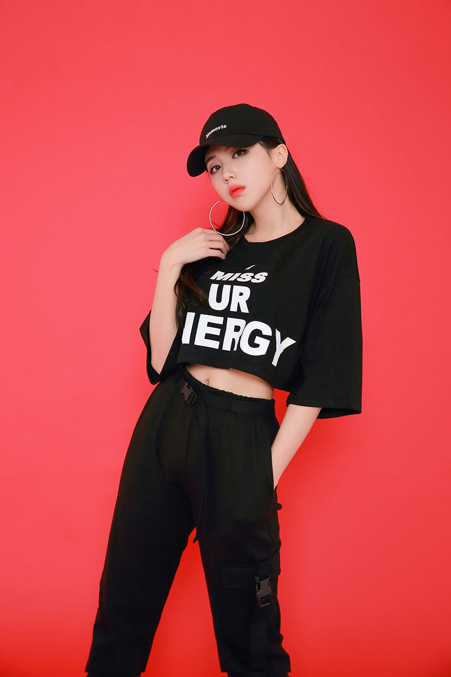 TOP(7806) Energy Short Sleeve Crop Tee