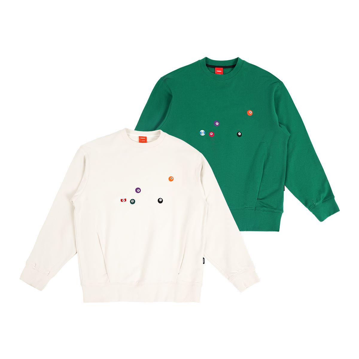 FMACM 23AW Billiards Embroidered Pinch Pleat Crew Neck Sweatshirt