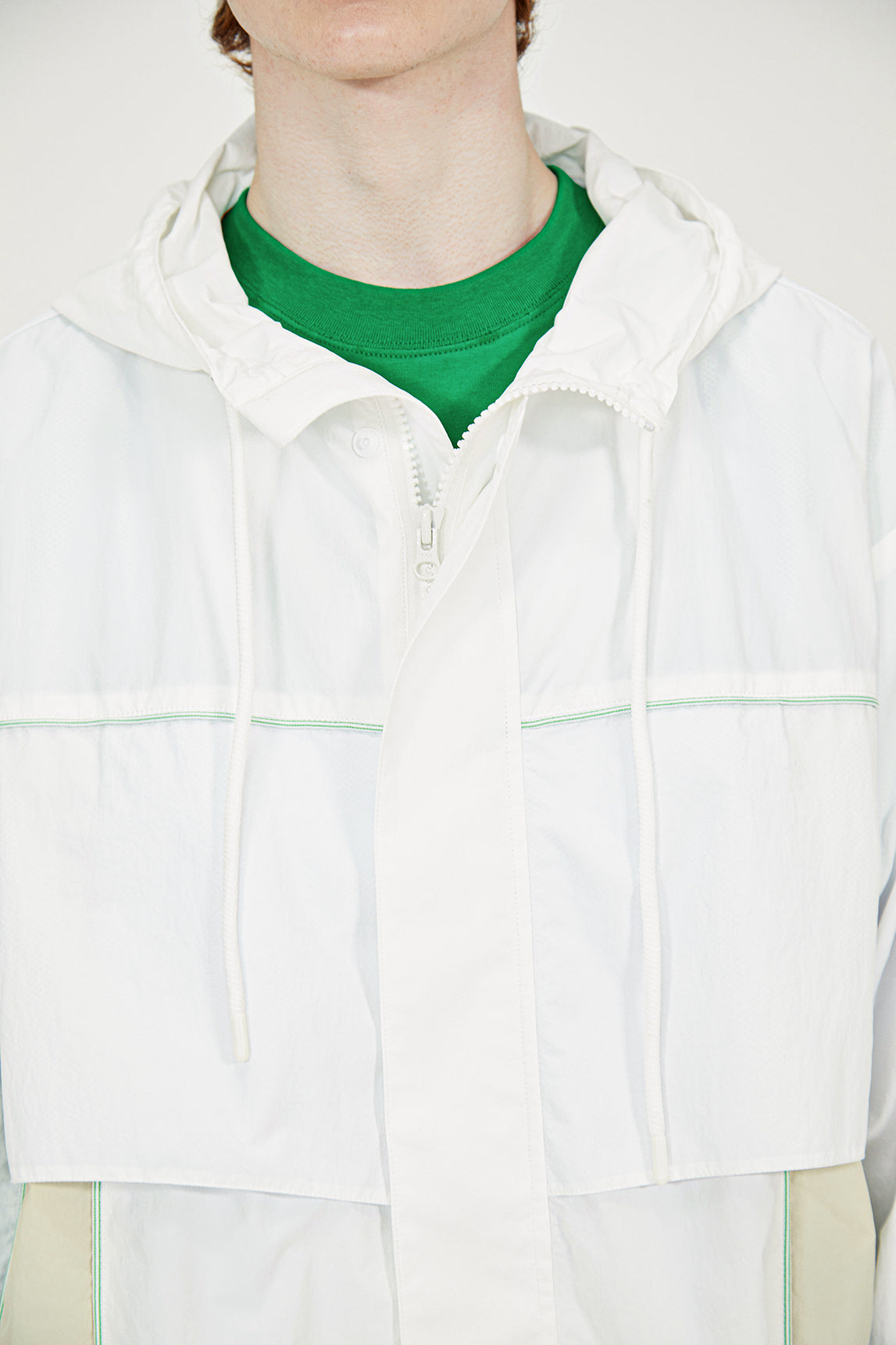 Geometry track jacket (Cloud white)