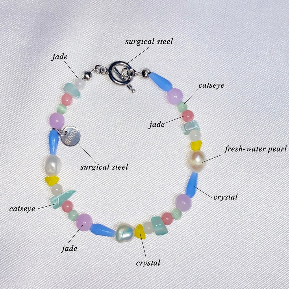 pastel gemstone bracelet