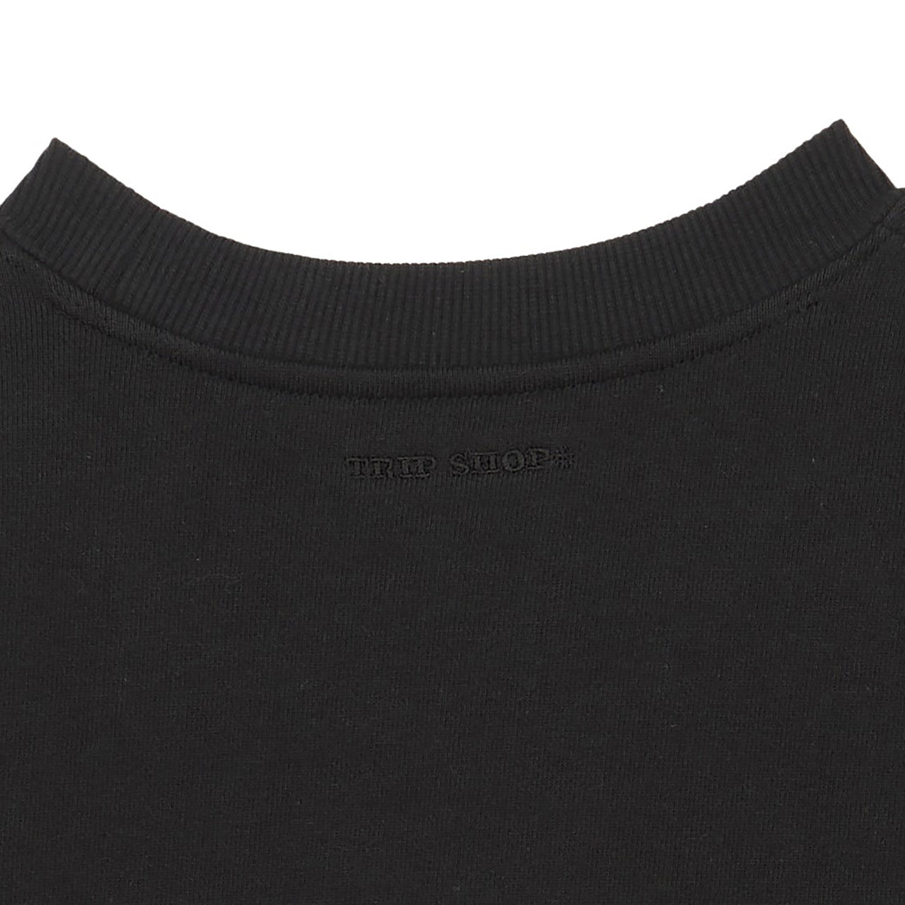 PIZZA EMBROIDERY SWEAT SHIRT (T32112S) - BLACK