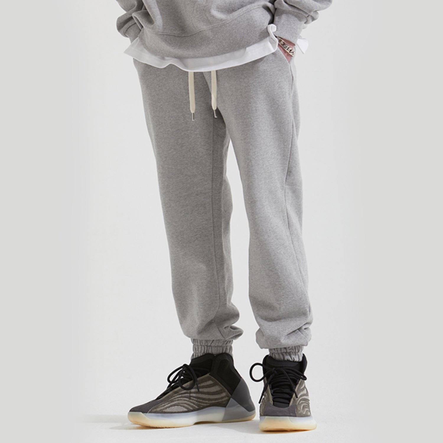 Premium Banding Sweat Jogger Pants (GRAY)