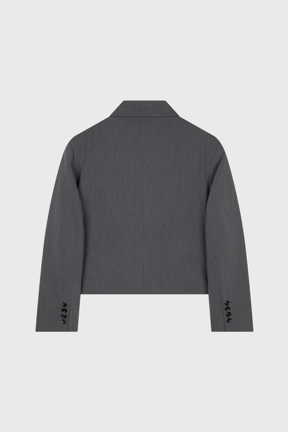 Modern Single Crop Jacket Gray