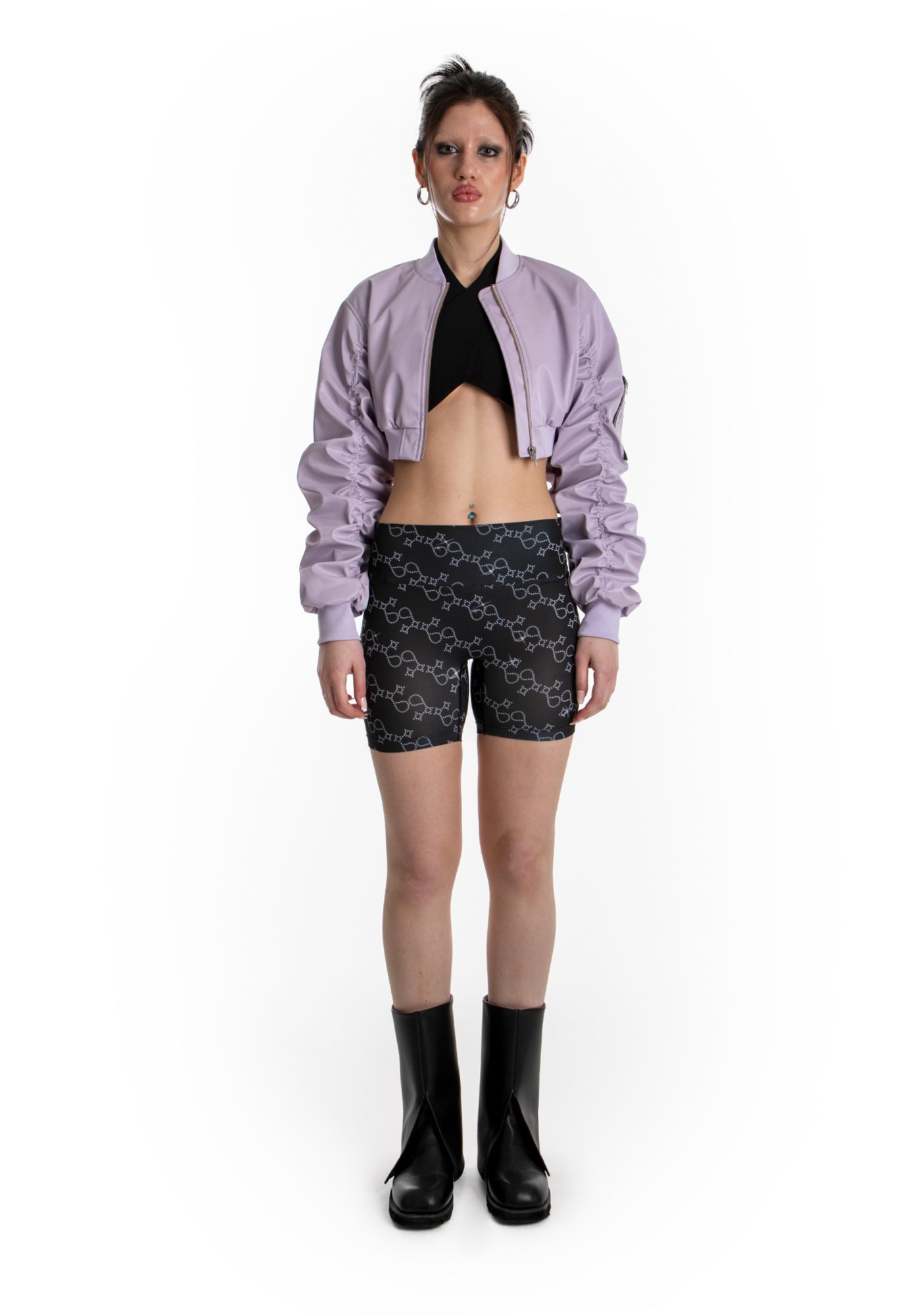 CROP BOMBER JACKET