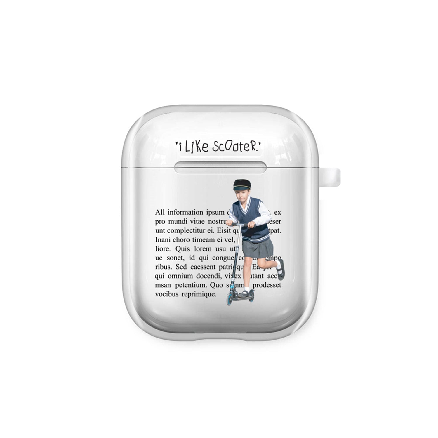 Riding girl Airpods case