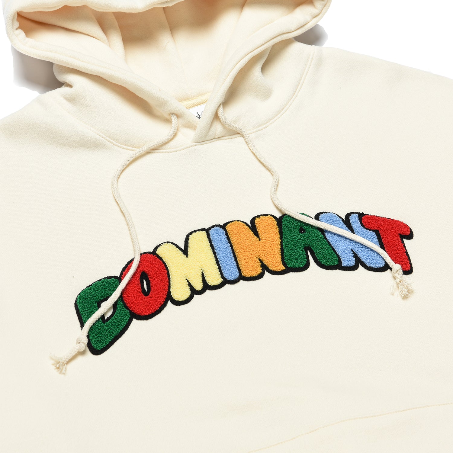 Dominant Rainbow Embroidery Hood_Cream