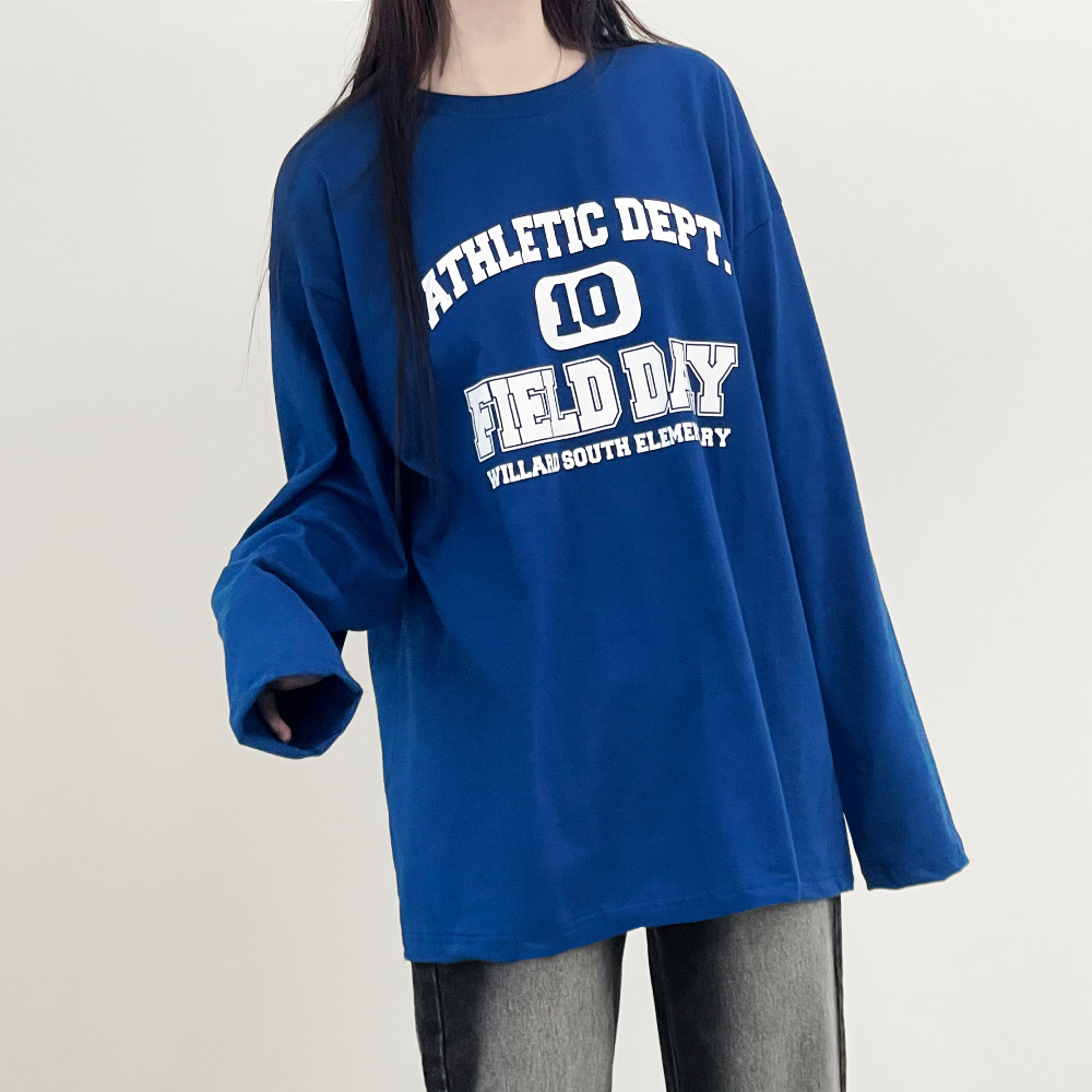 overfit box lettering long sleeve