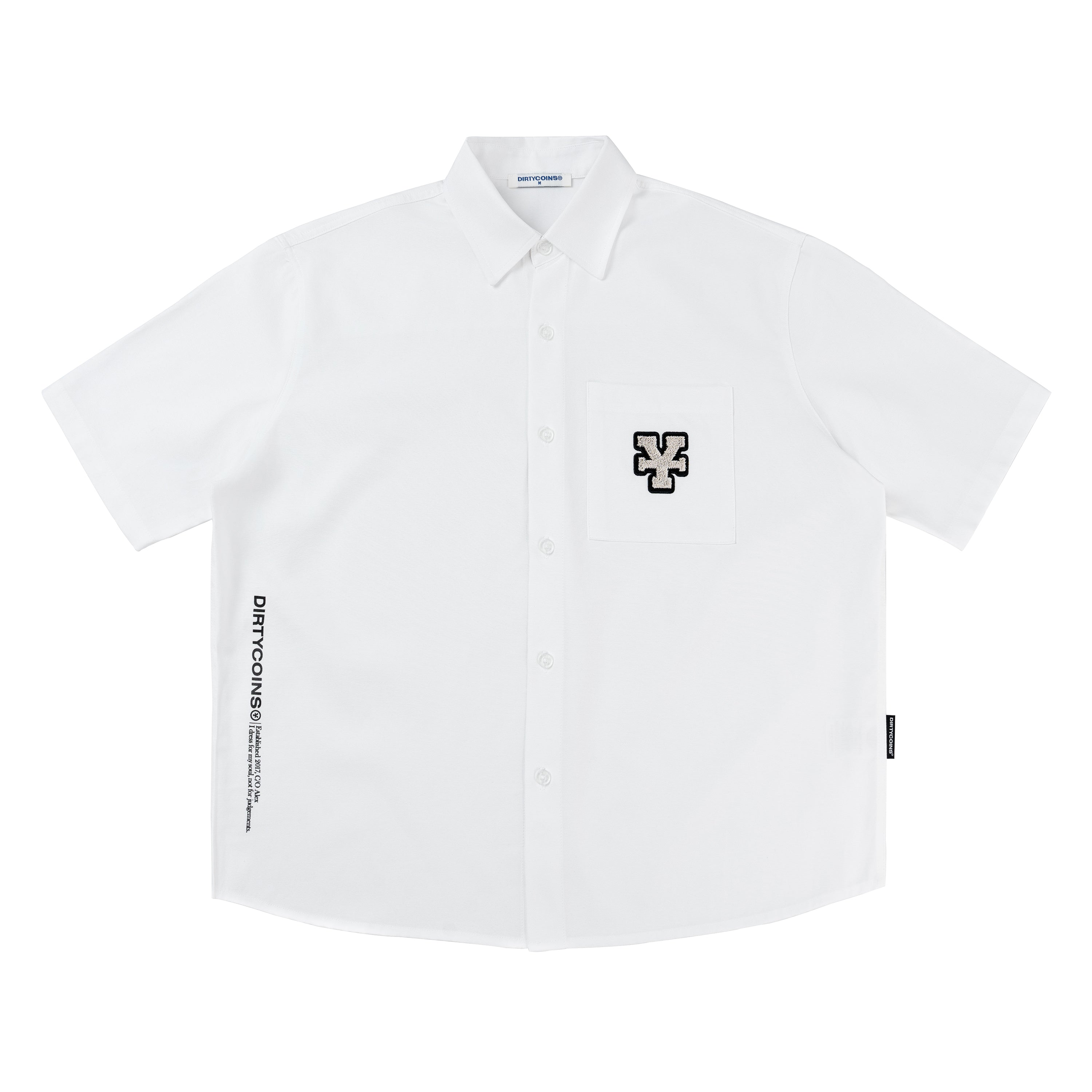 Y Logo Relaxed Shirt - White