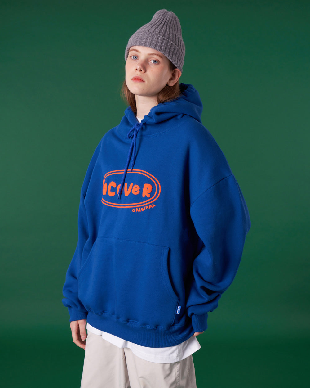 ORIGINAL FOAMING PRINTING HOODIE-BLUE