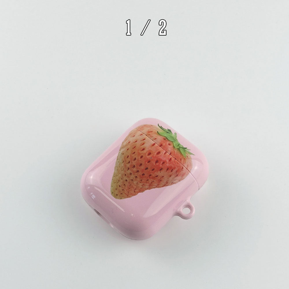 Pink Strawberry Airpod Case