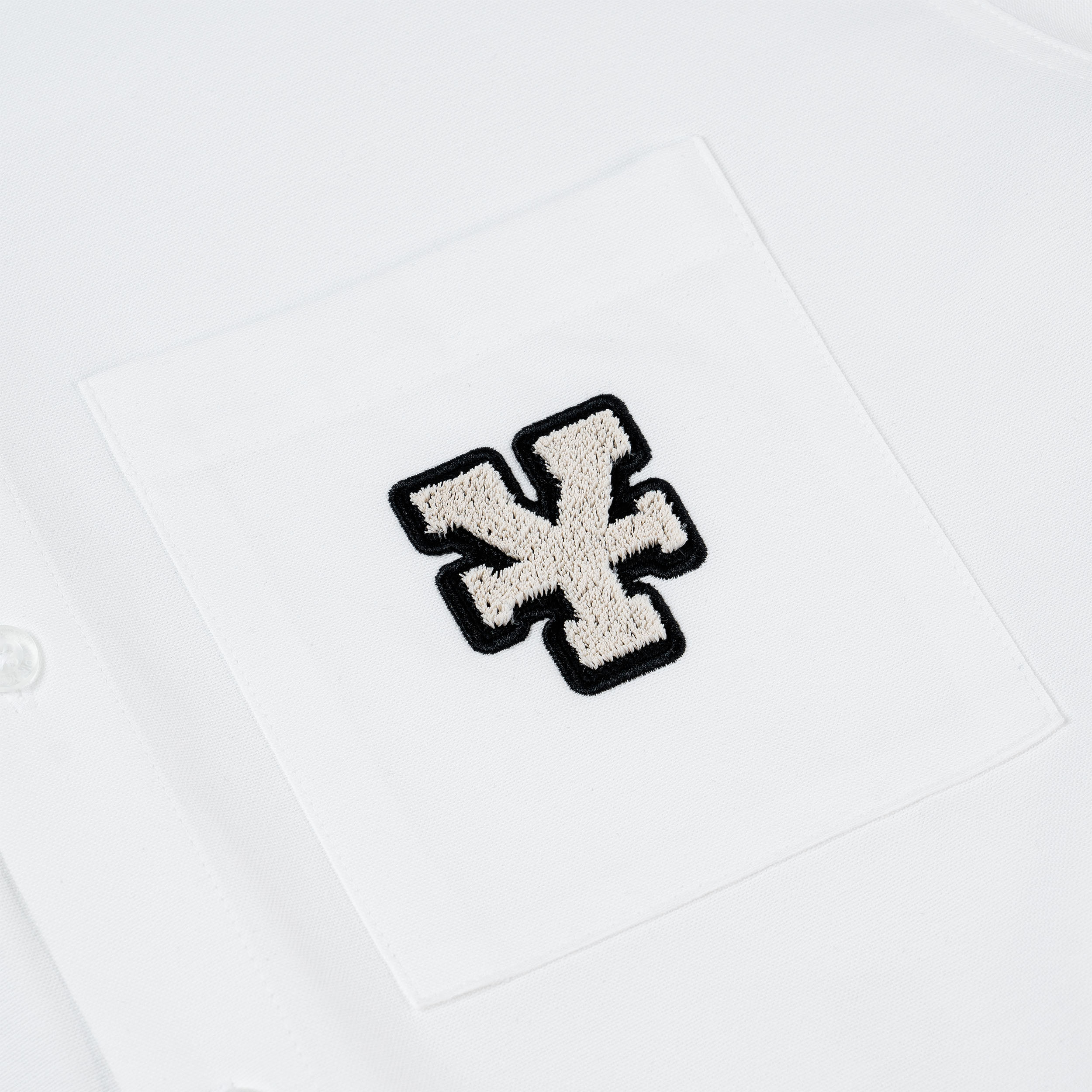 Y Logo Relaxed Shirt - White