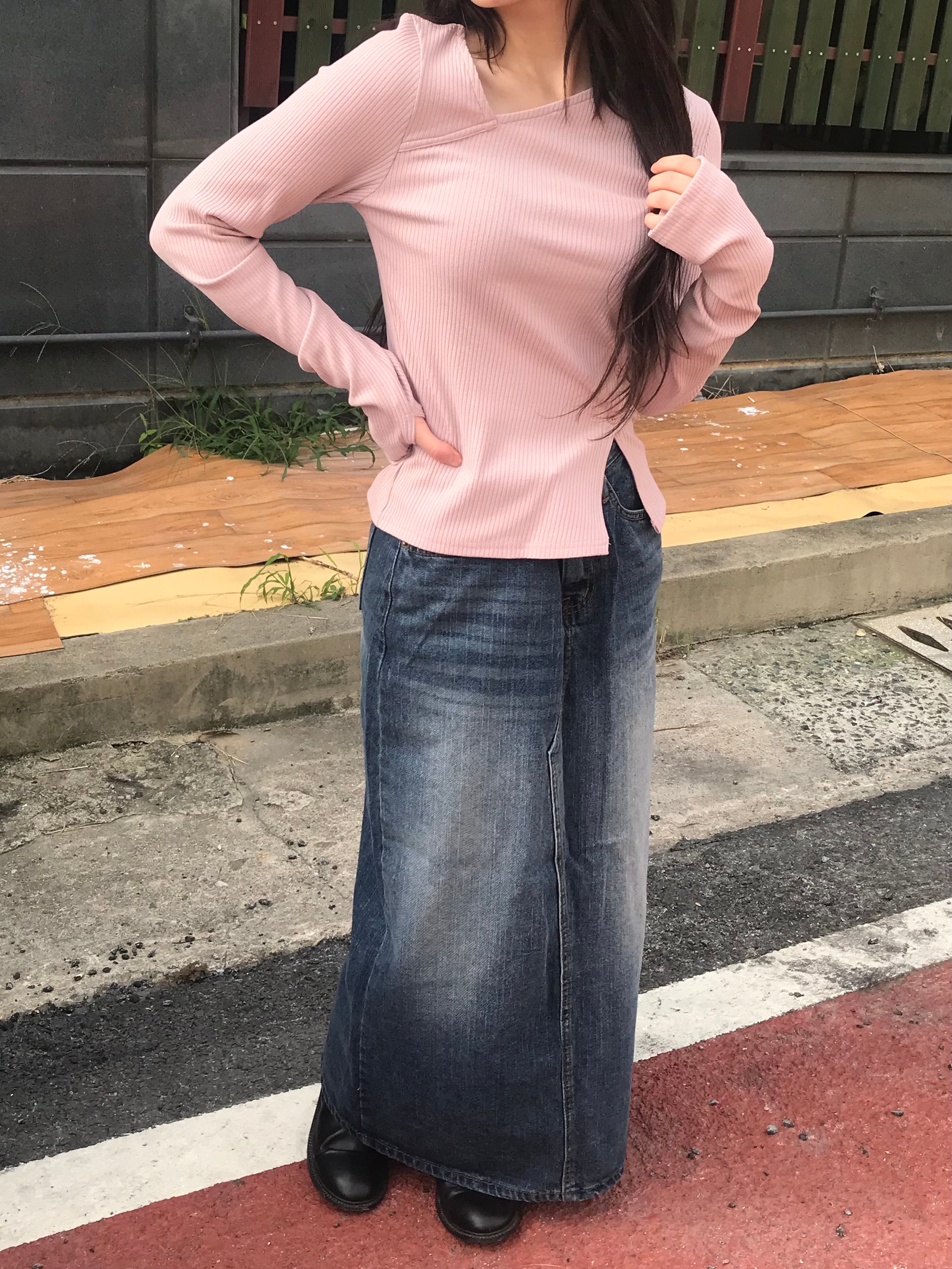 Walter denim long skirt