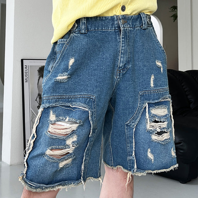 Carpenter Denim Half Pants