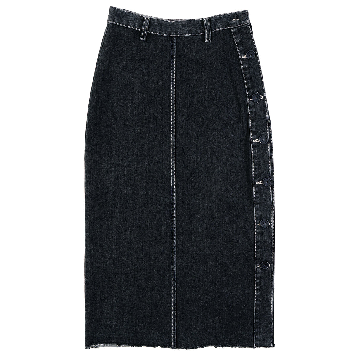 ラップデニムスカート / WRAP DENIM SKIRT_GRAY