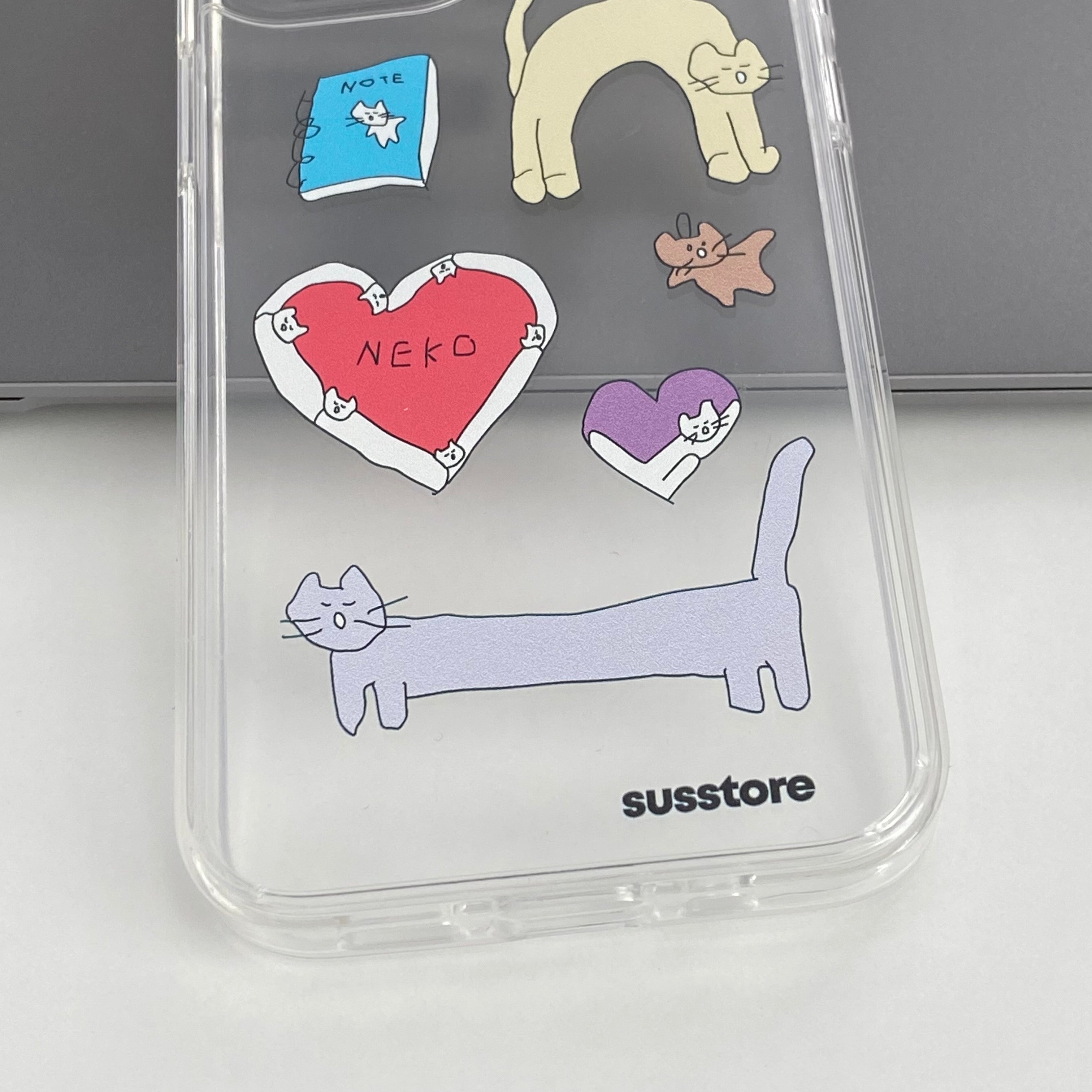 Color Rubbish Cats phone case