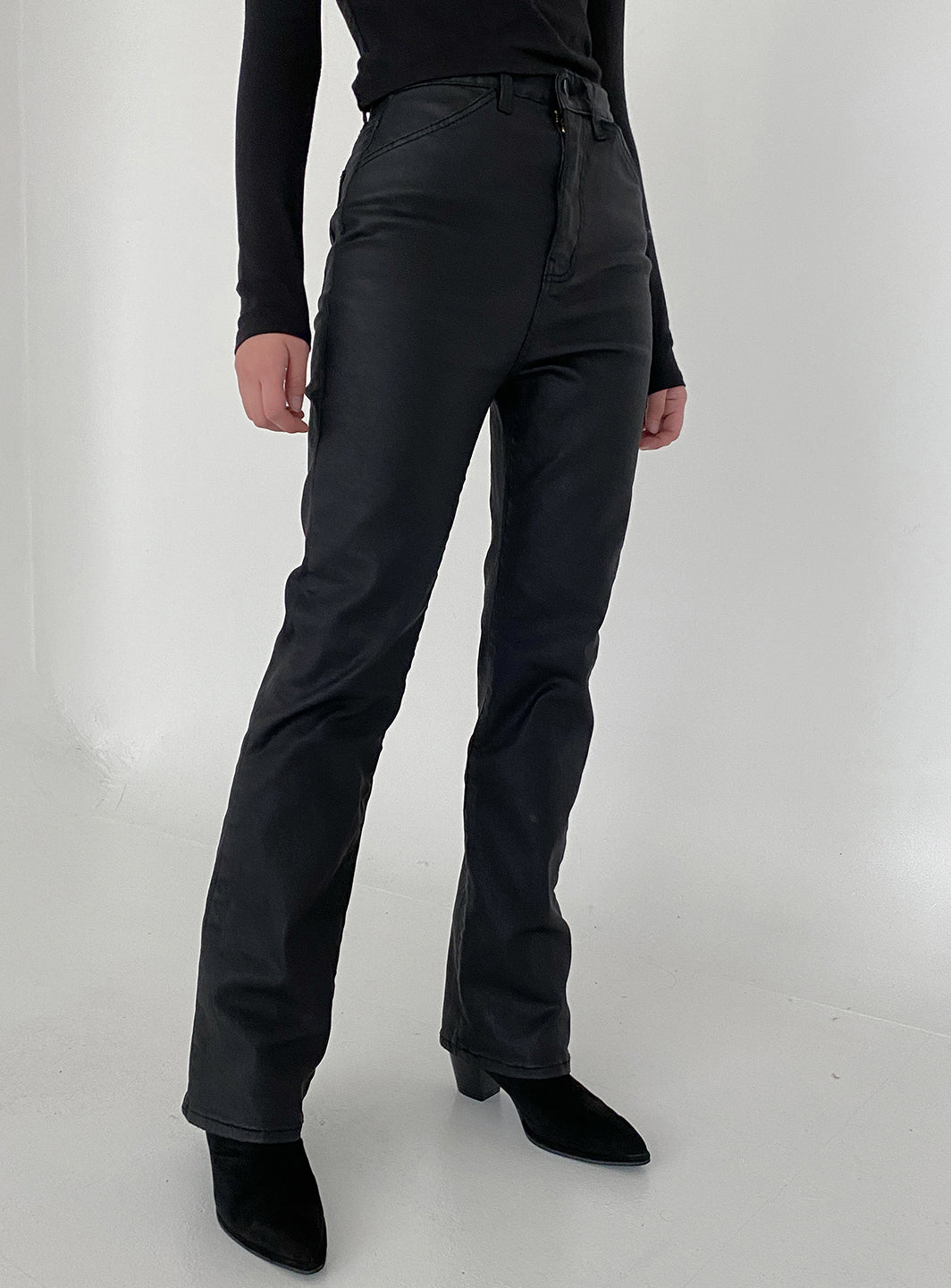 no.3387 Coated Straight Pants [ S ]