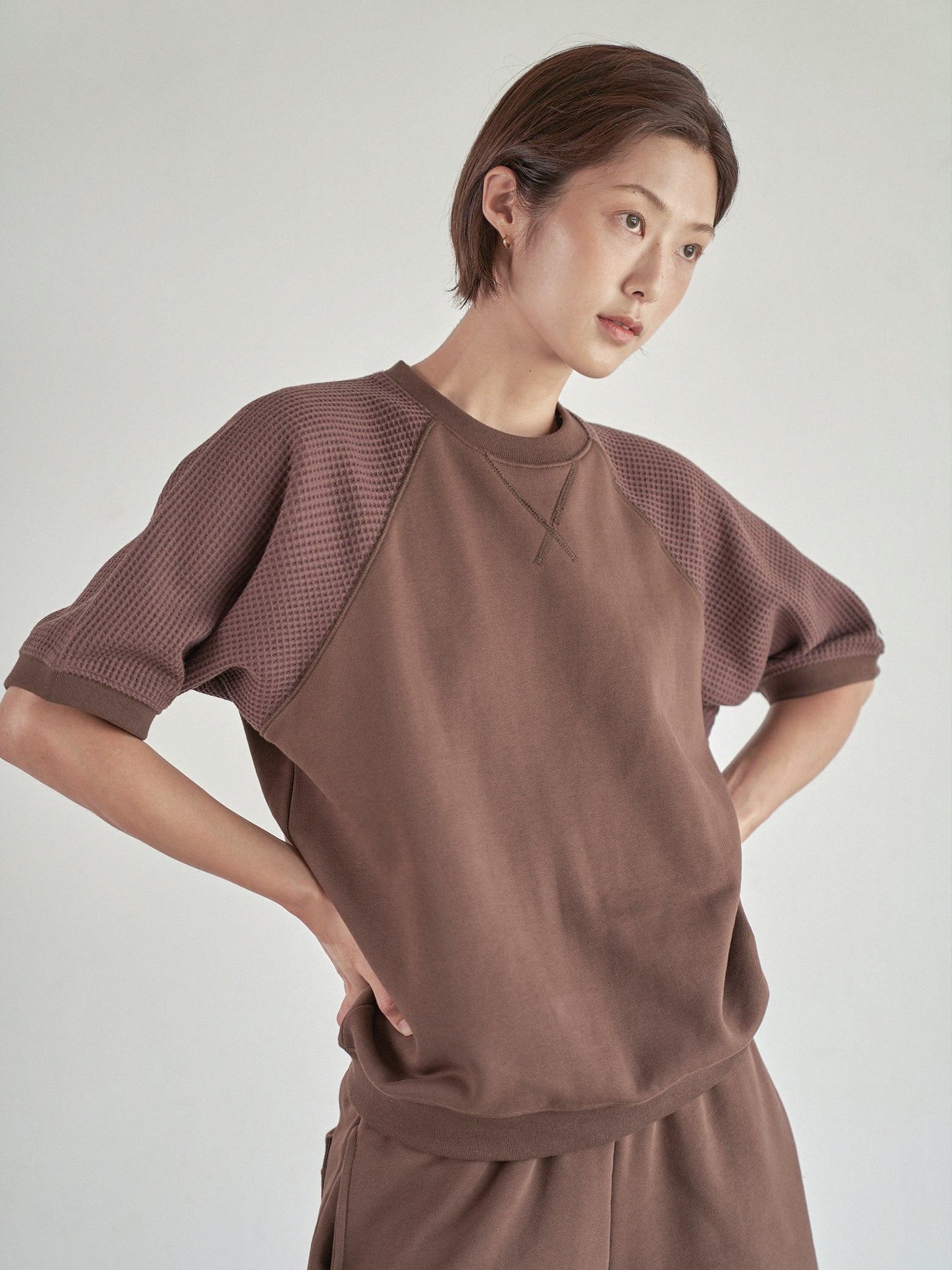 COTTON SWEATSHIRT [ BROWN ]