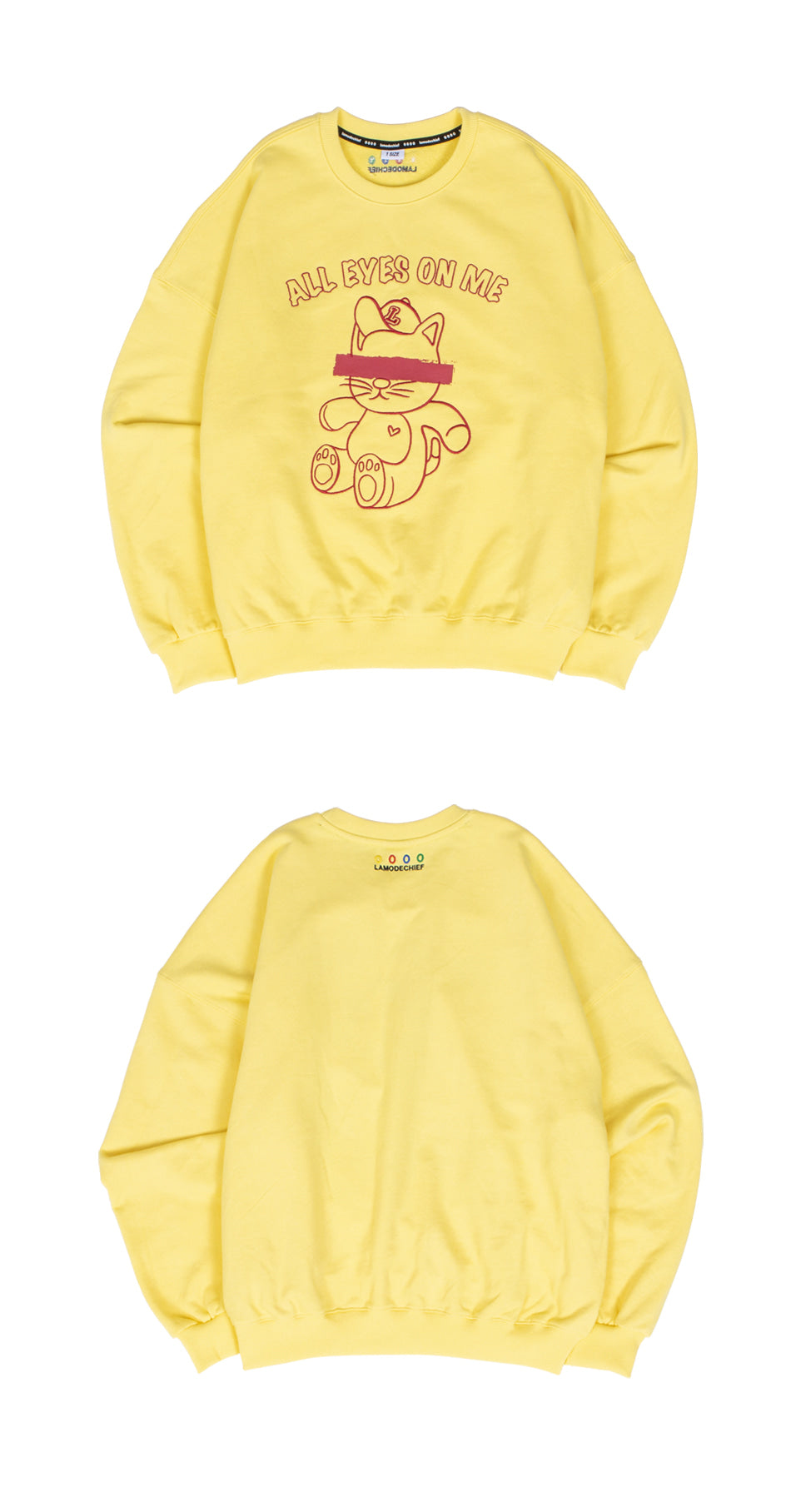 スウェットシャツ / All eyes on me sweatshirt - YELLOW