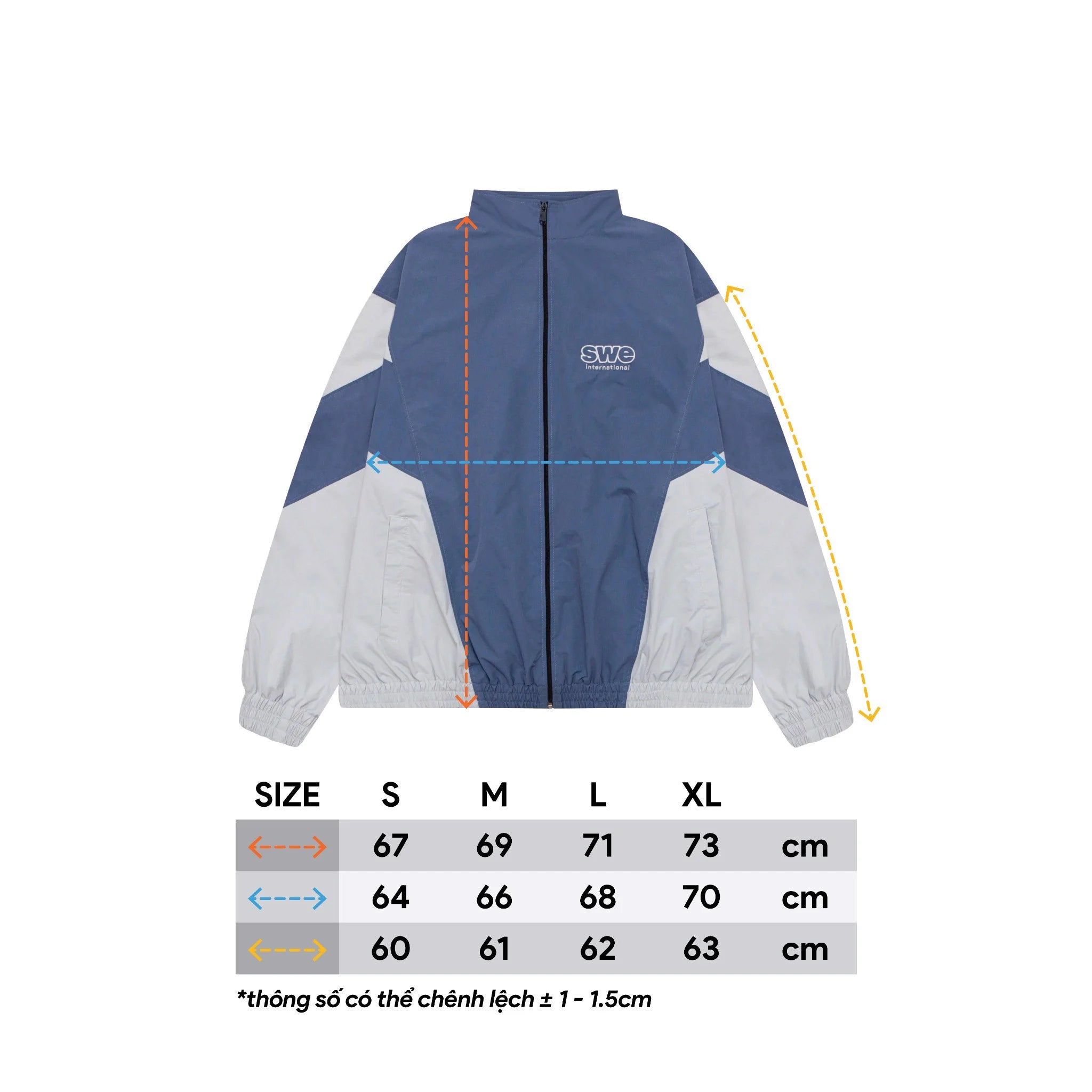 SWE WINDBREAKER JACKET - BLUE