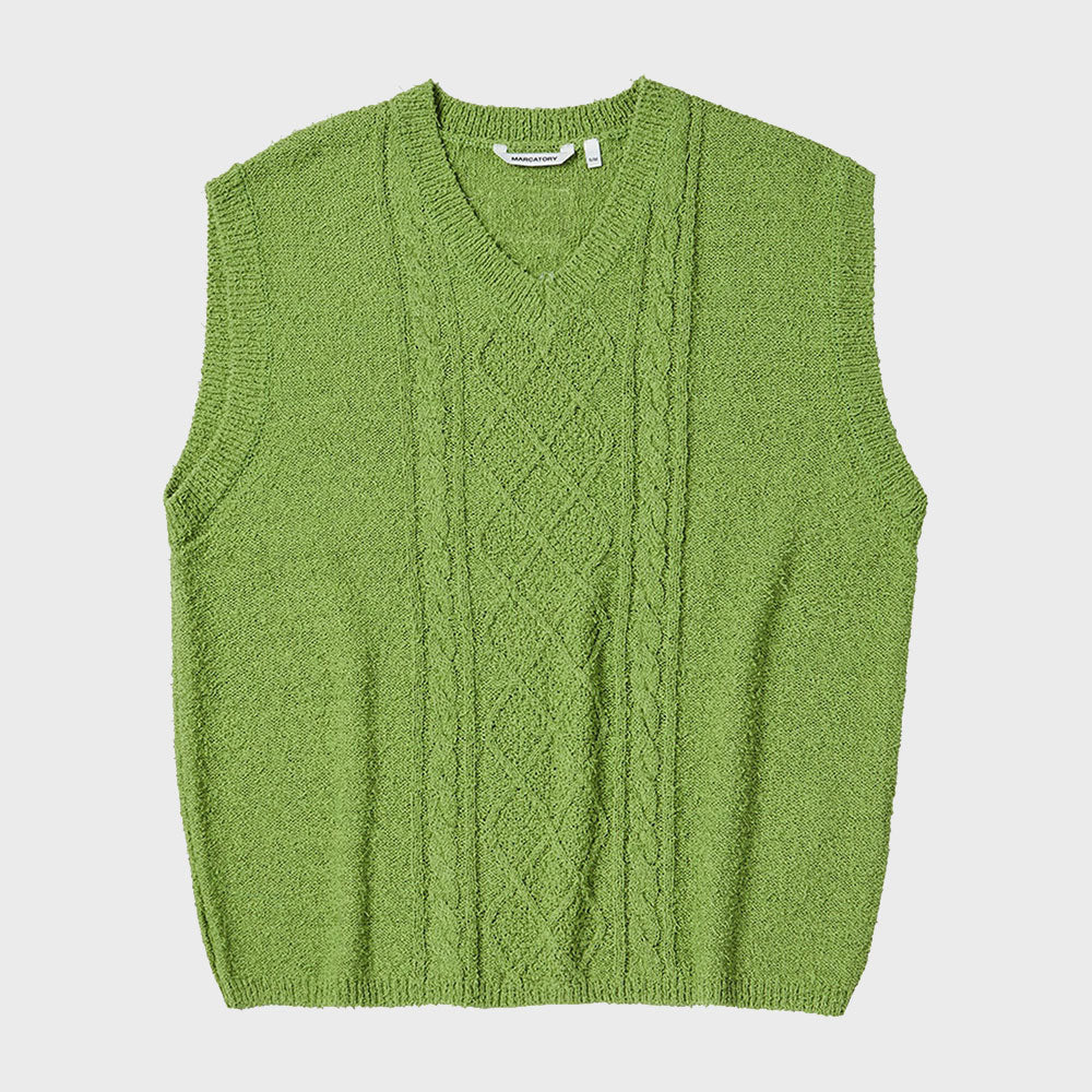 TAIL YARN VEST (GREEN)