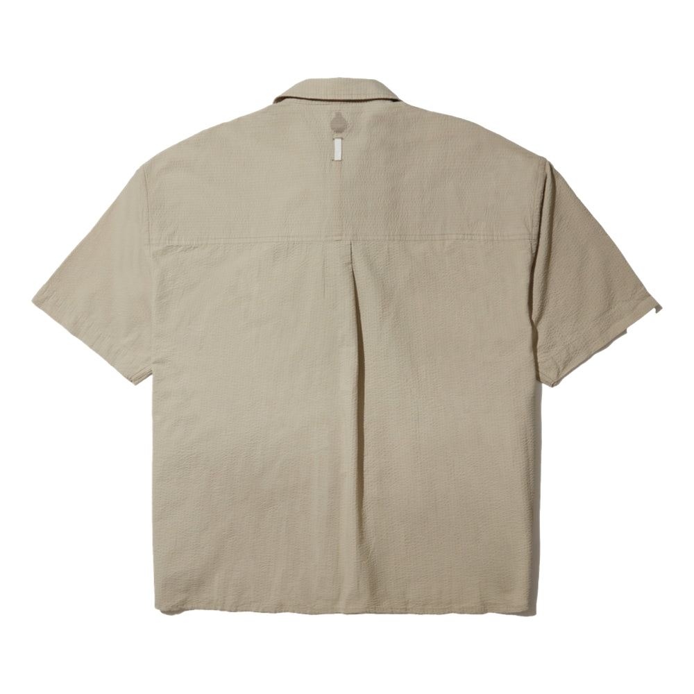 OPEN DIALOGUE S/S SHIRT-BEIGE