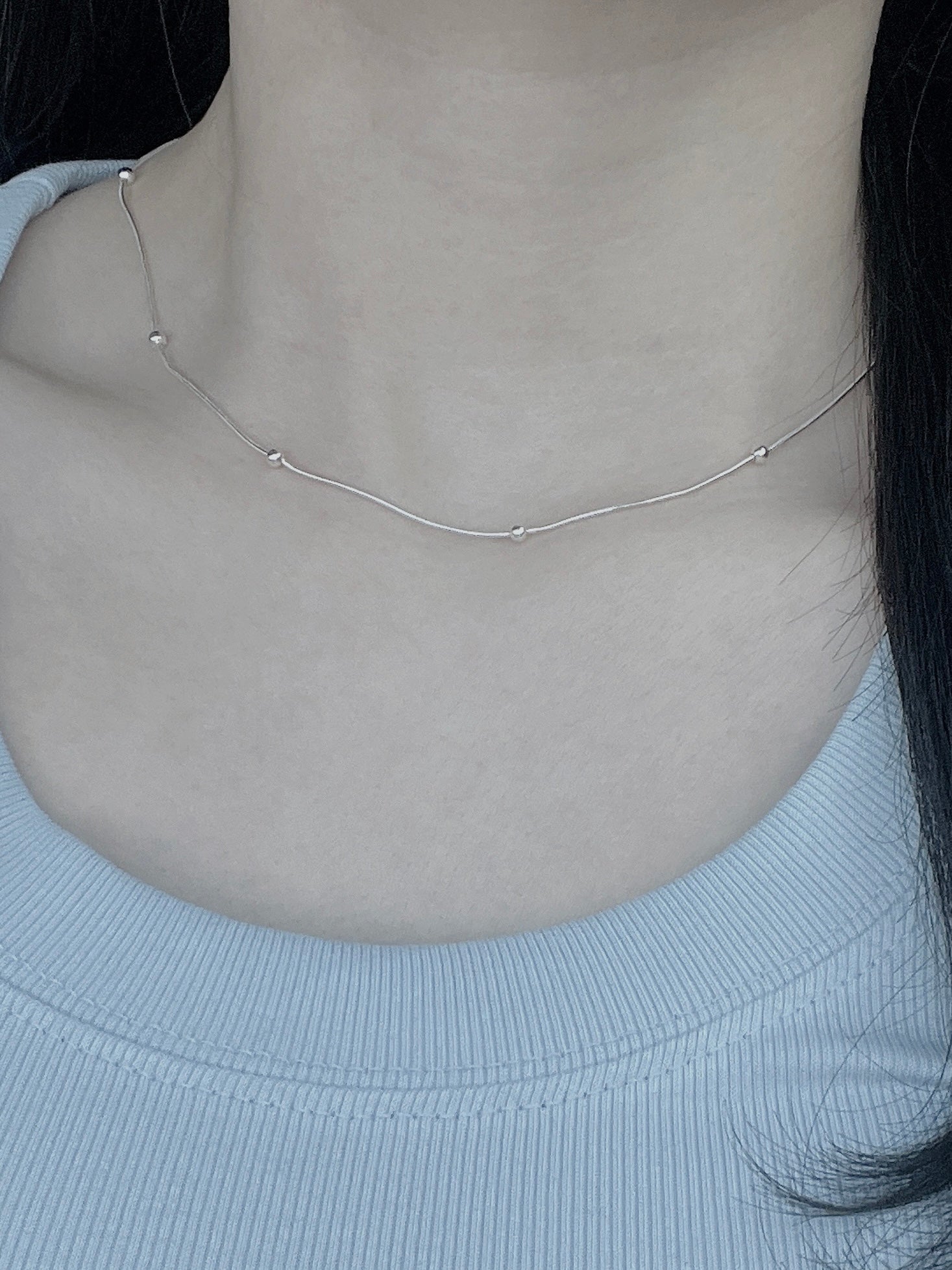 [ZEROBASEONE Zhang Hao] silver925 ball chain Necklace