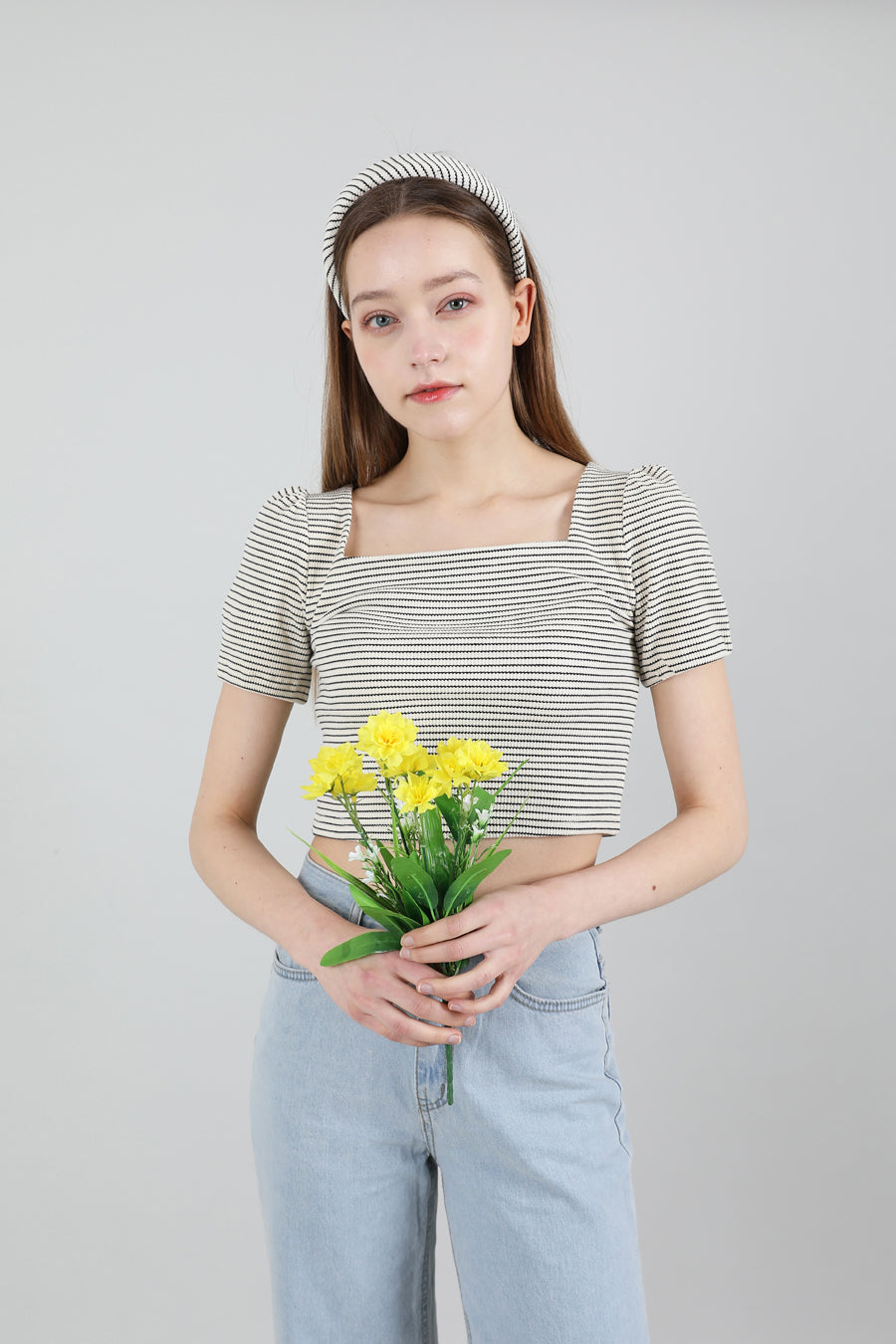 Stripe Puff T-shirt Ivory