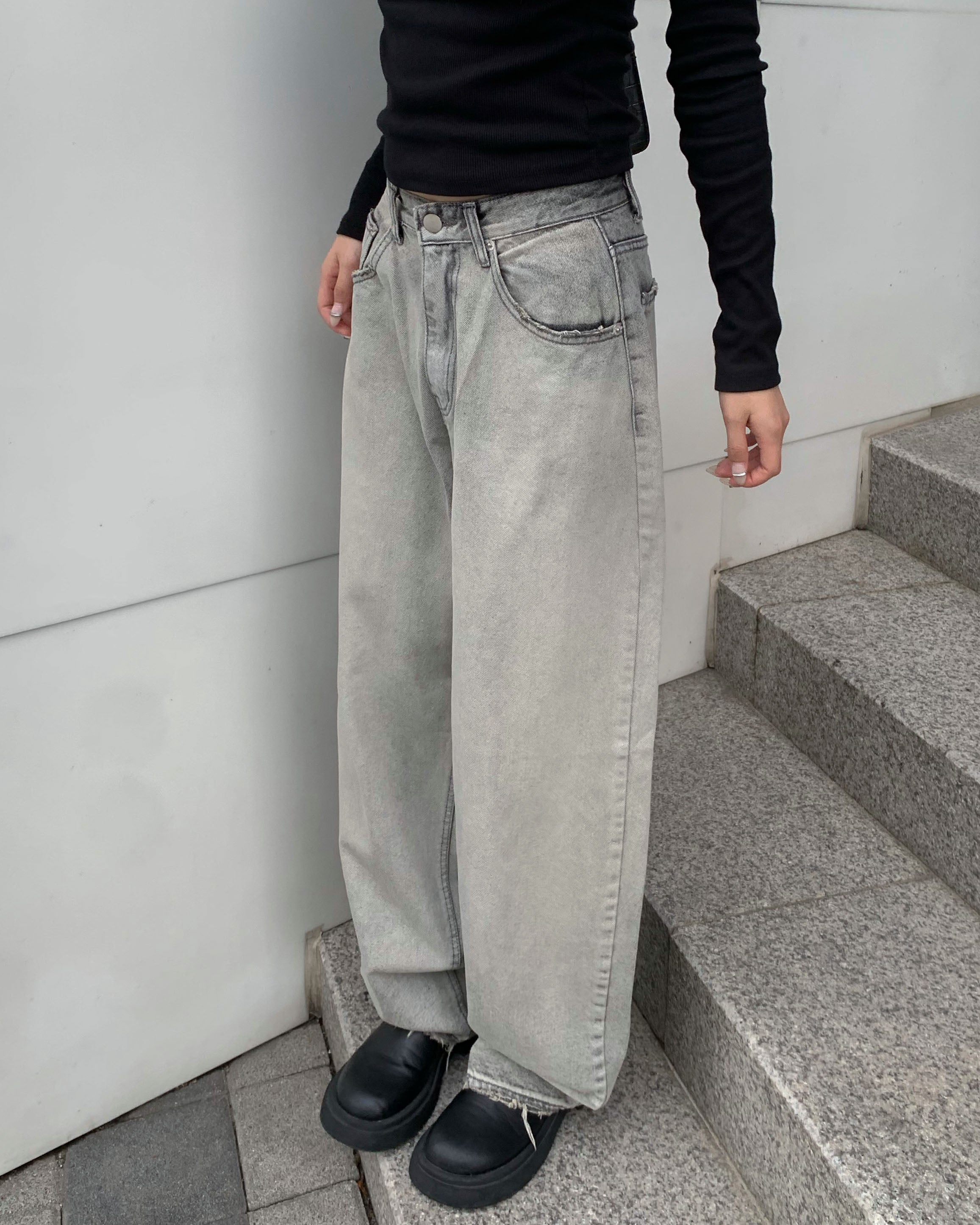Grey stone pants