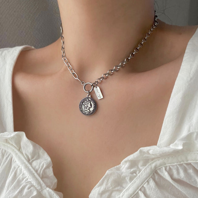 ezs Peso Coin Two Way Necklace