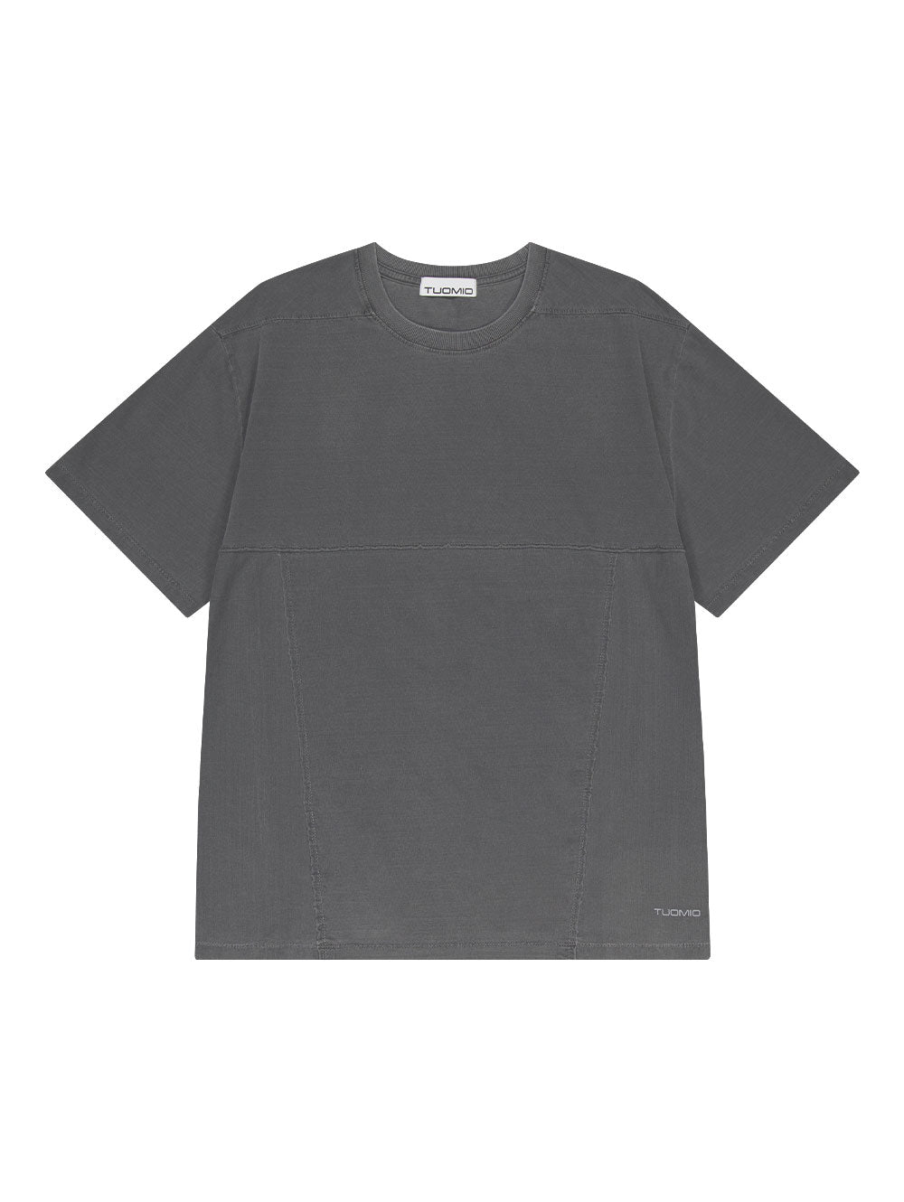 GARMENT DYED SEAM POINT T-SHIRTS [CHARCOAL]