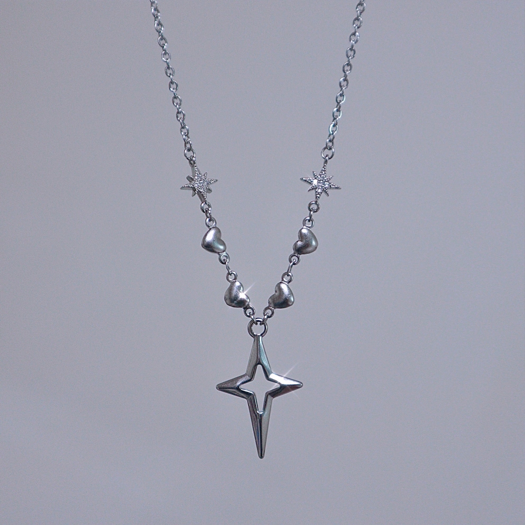 heart star necklace
